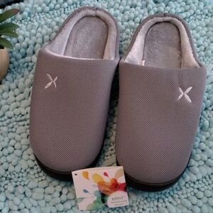 Nwt Men's Kisfly House Cotton Grey Slippers